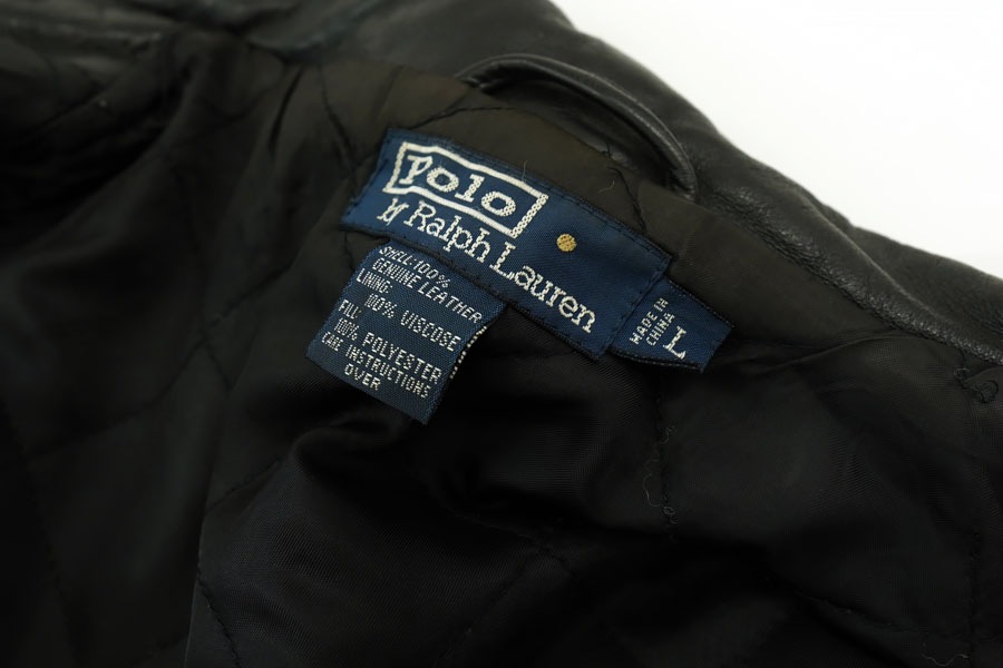 ラルフローレン レザーコート ブラック 表記(L)