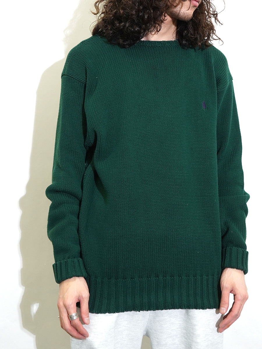 ラルフローレン ポニーマーク ワンポイント 100％コットンニット 表記