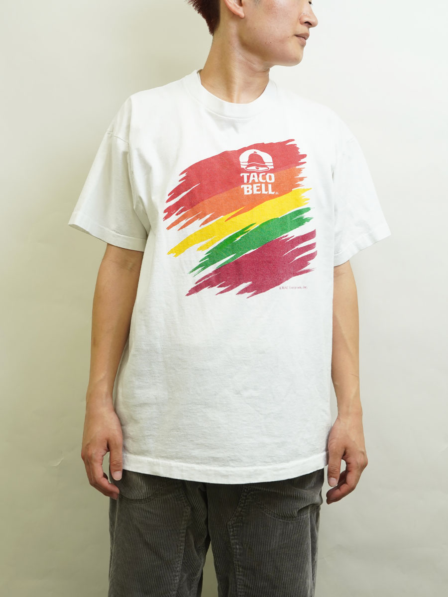 90's FRUIT OF THE LOOM ''TACO BELL'' 100%コットン Tシャツ 表記(XL