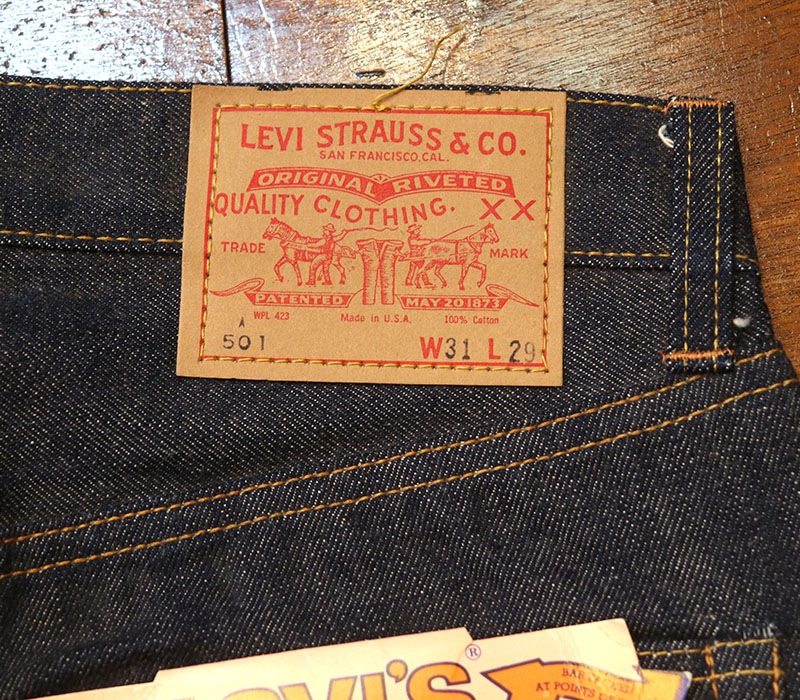 1960s DEAD STOCK , LEVIS 501E A-TYPE , Size W31 L29