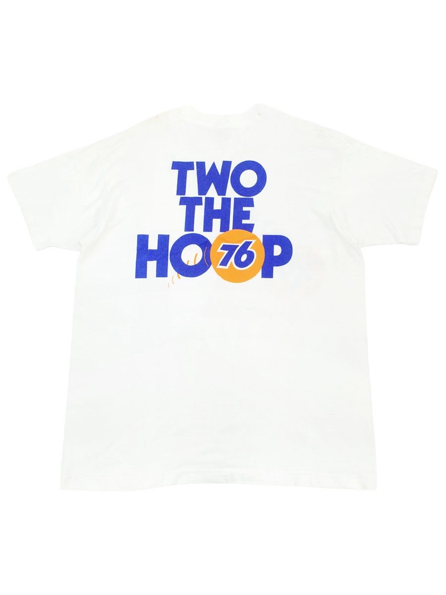 90's FRUIT OF THE LOOM ''76 BASKETBALL'' ポケット付き Tシャツ 表記(XL)