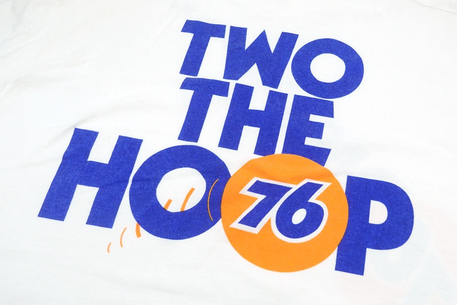 90's FRUIT OF THE LOOM ''76 BASKETBALL'' ポケット付き Tシャツ 表記(XL)