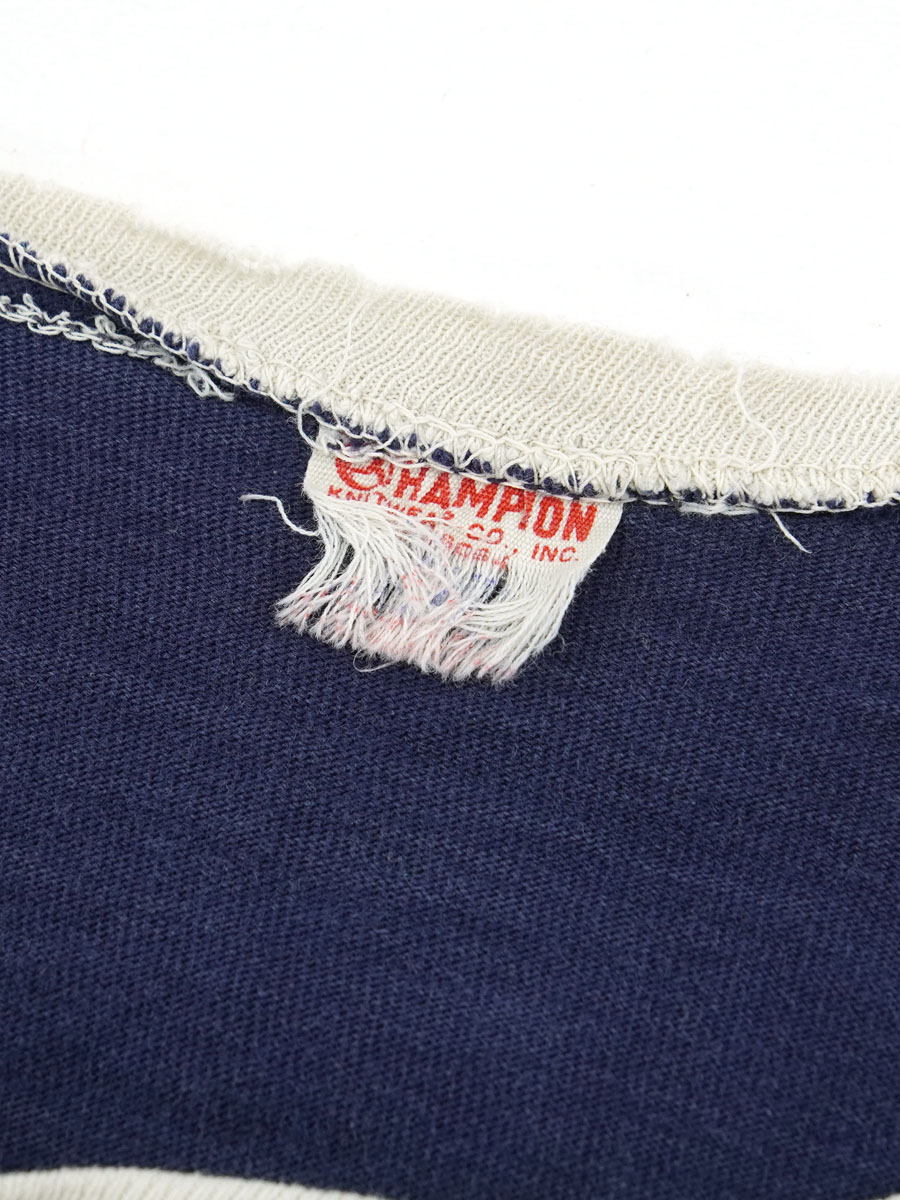 60'S CHAMPION ''MICHIGAN'' RINGER T SHIRT NAVY (APPROX.LARGE)