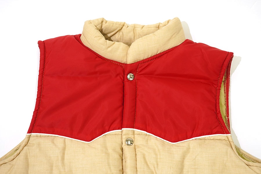 70's CHAMPION PLUG オフィシャルレーシングベスト レッド/ベージュ