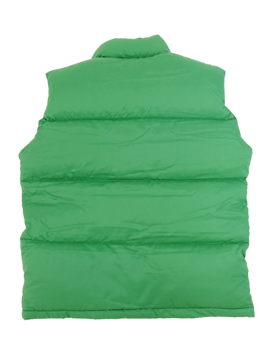 70's 茶タグ ノースフェイス リップストップ ダウンベスト 黄緑 希少