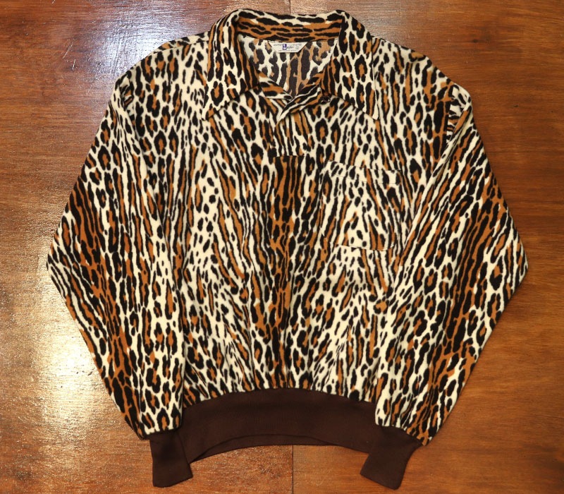 1950s DEAD STOCK , Leifer , LEOPARD , Size L