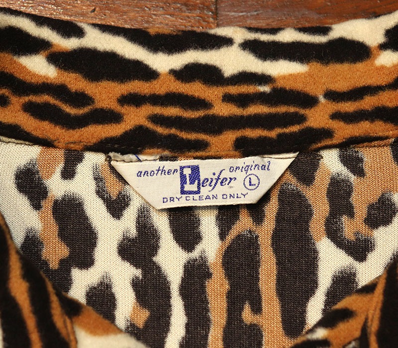 1950s DEAD STOCK , Leifer , LEOPARD , Size L