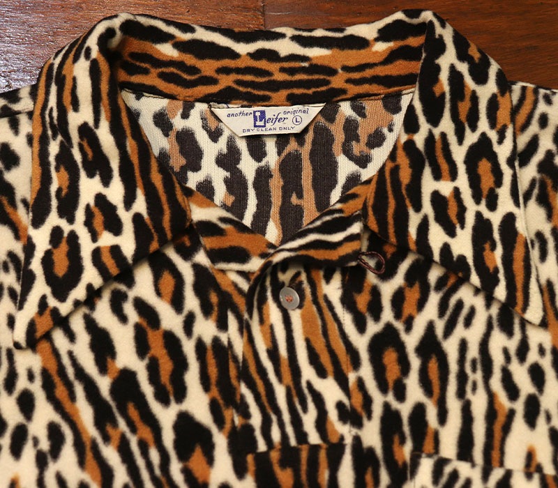 1950s DEAD STOCK , Leifer , LEOPARD , Size L