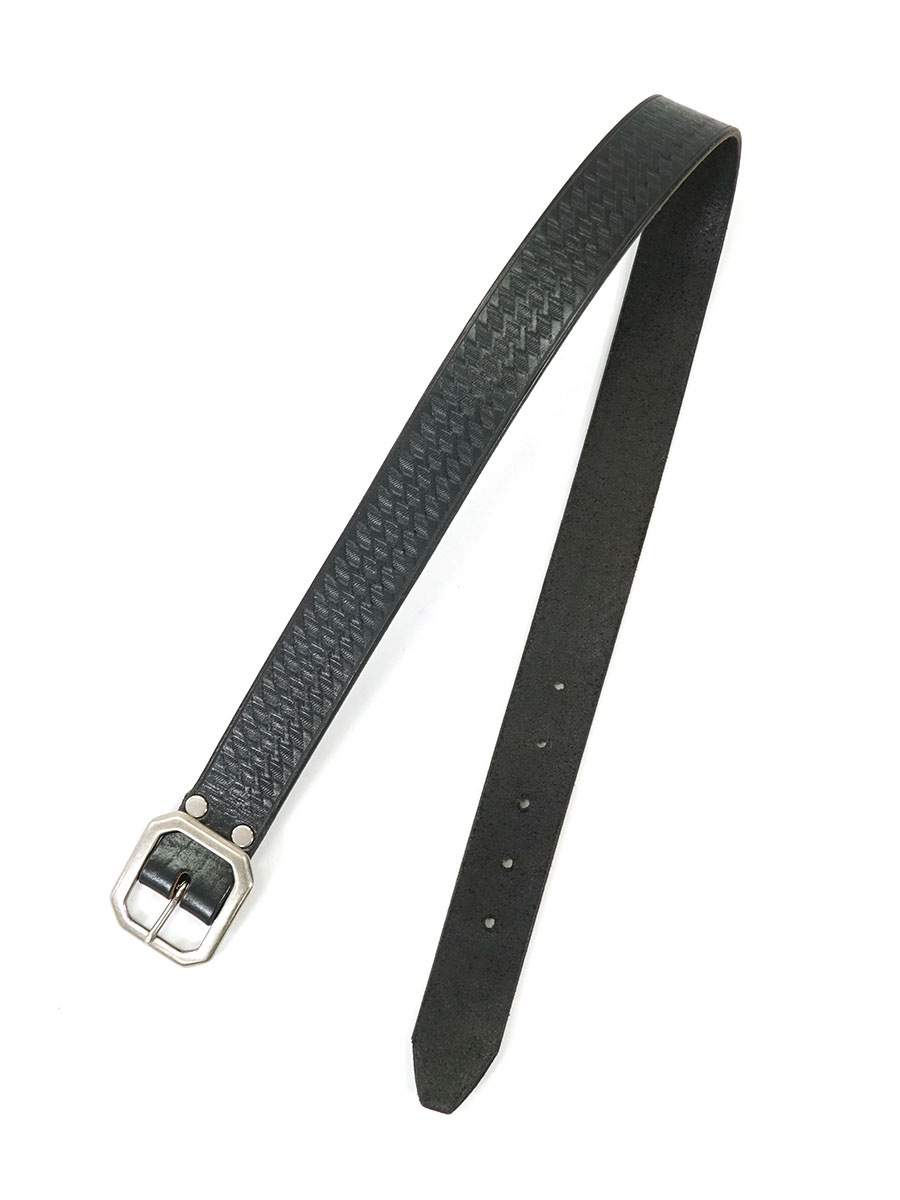 OLD バスケットウィーブ ブラックレザーベルト 表記(32) | すべての