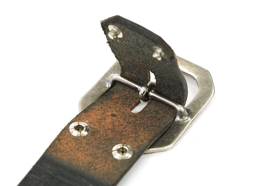 OLD バスケットウィーブ ブラックレザーベルト 表記(32) | すべての