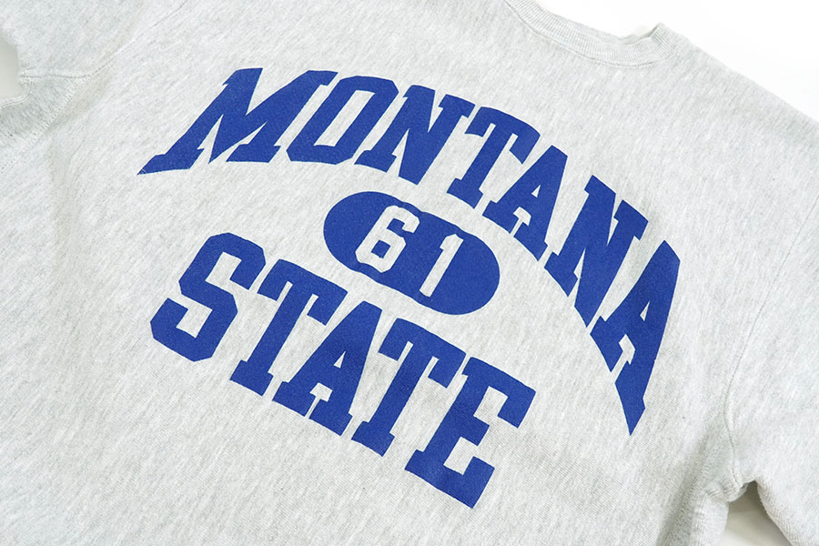 90's 刺繍タグ チャンピオンRW ''MONTANA 61 STATE'' 3段プリント 表記(XL) USA製