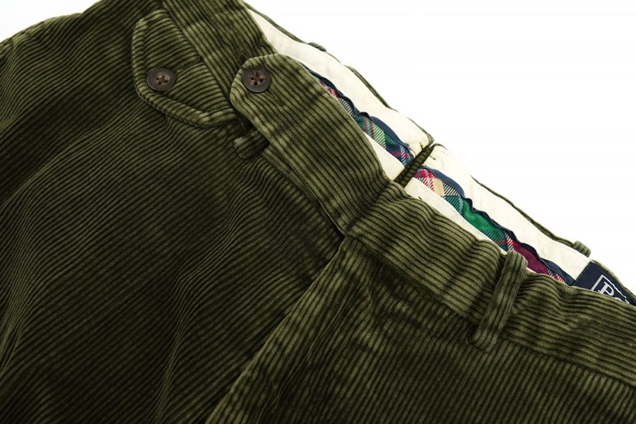 ラルフローレン FINE TAILORING 太畝コーデュロイパンツ オリーブ