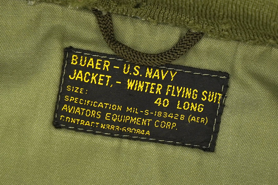 60'S U.S.NAVY MIL-S-18342B JACKET, WINTER FLYING SUIT ''G-8'' (SIZE.40 LONG)
