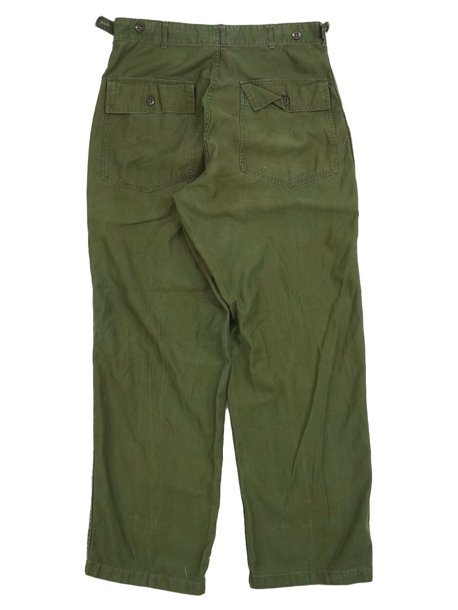 60's U.S.ARMY 初期 ベイカーパンツ ボタンフライ 実寸(33x30位