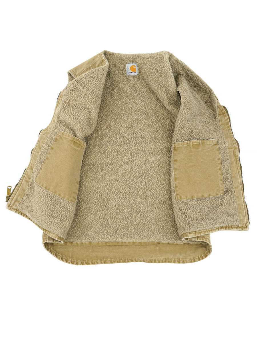 Carhartt （カーハート）ダック 裏ボアベスト V33-DK8メキシコ製 楽天市場】Carhartt カーハート ダック 裏ボア ベスト ベージュ