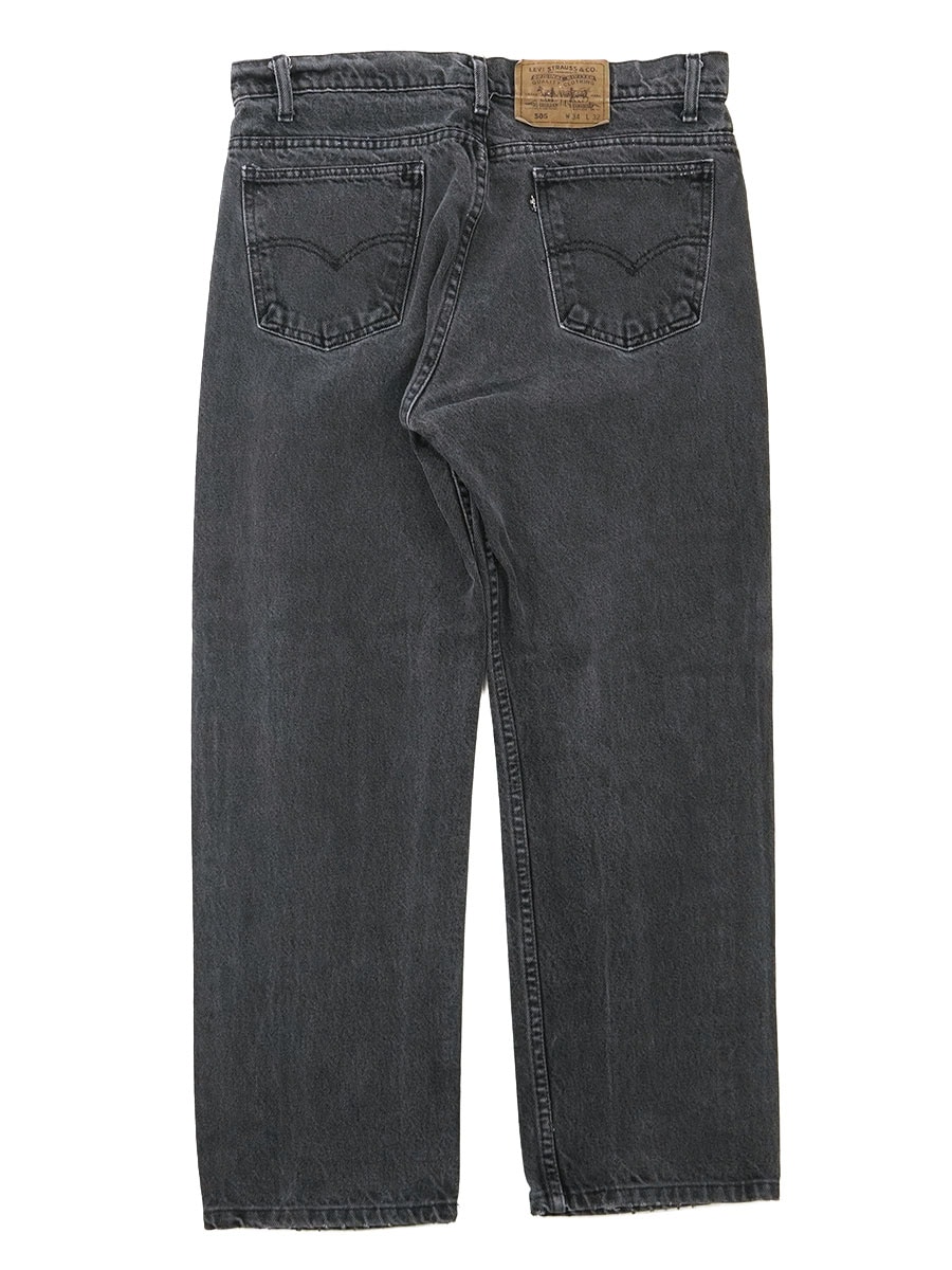 90's LEVI'S 505 ブラックデニムパンツ 黒タブ 表記(W34 L32) USA製 90's LEVI'S 505 ブラックデニムパンツ 黒タブ 表記(W34 L32) USA製