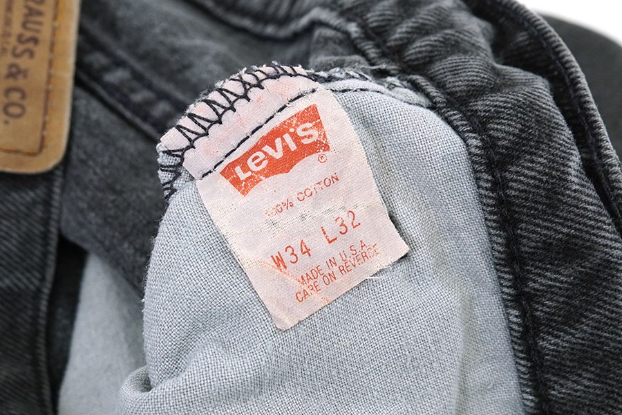 90's LEVI'S 505 ブラックデニムパンツ 黒タブ 表記(W34 L32) USA製 90's LEVI'S 505 ブラックデニムパンツ 黒タブ 表記(W34 L32) USA製