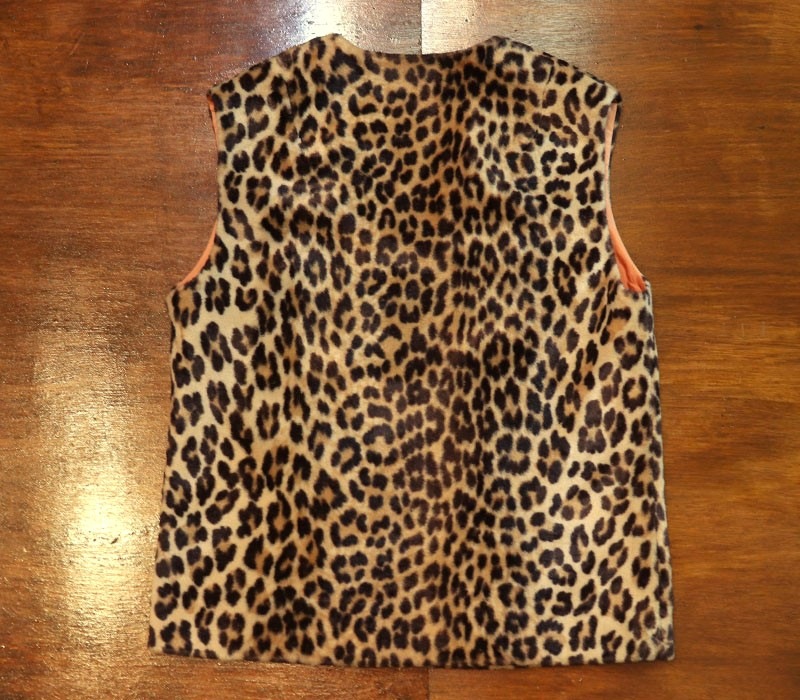 60's Leopard Fur×Suede sible Vest 60's Leopard Fur×Suede Riversible Vest