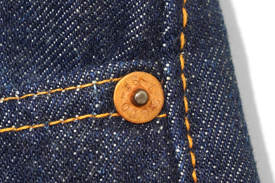 レザージーンズ 50's Levi's 504ZXX デニムパンツ 濃紺 表記(W28 L36) レザーパッチ