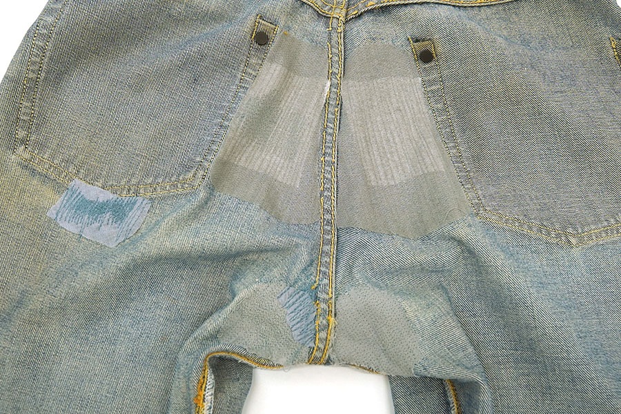 50'S LEVI'S 501ZXX LEATHER PATCH (APPROX.W33 L31)