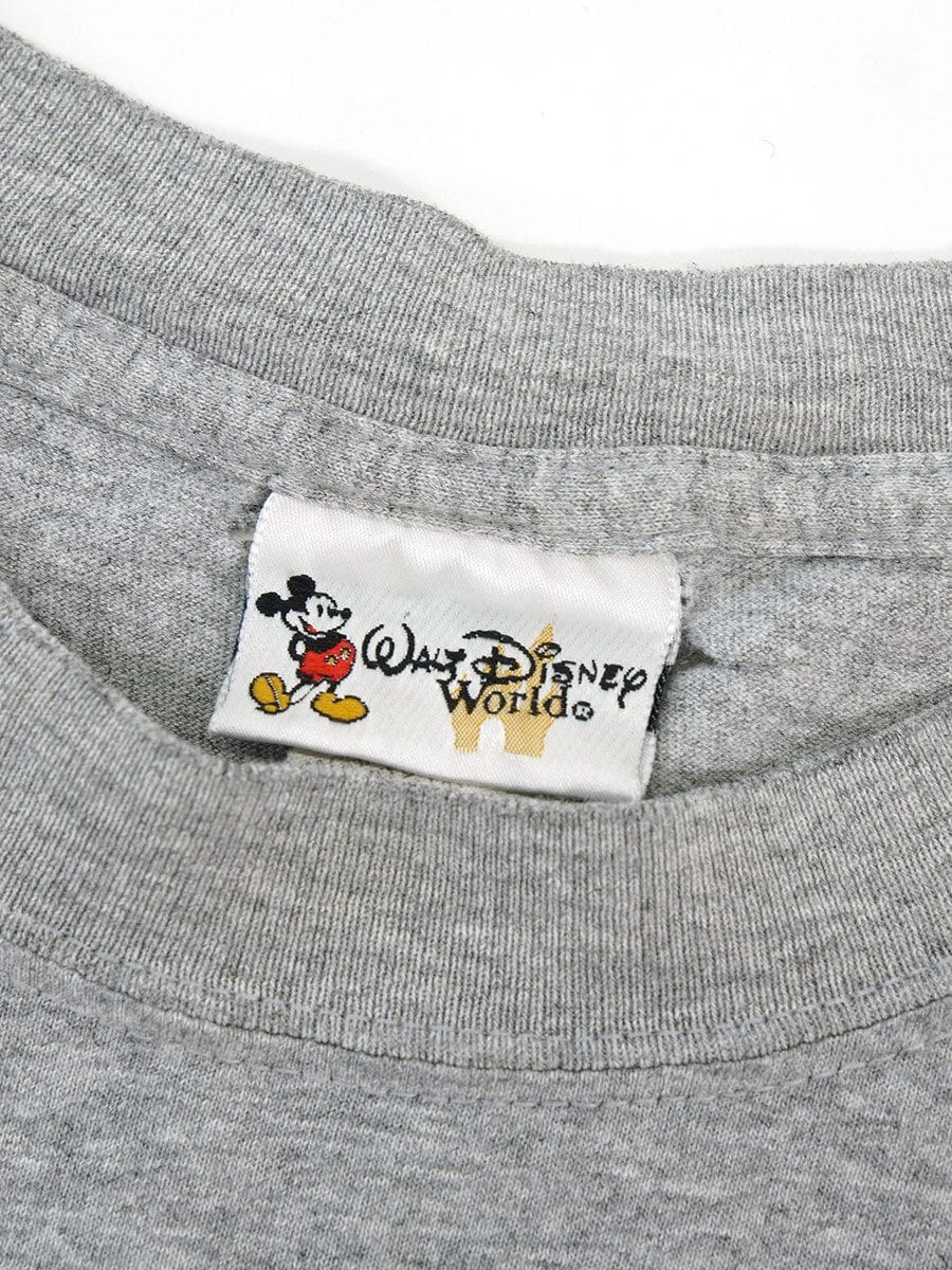 90's～ Walt Disney World ''陰陽ミッキー''プリント Tシャツ グレー