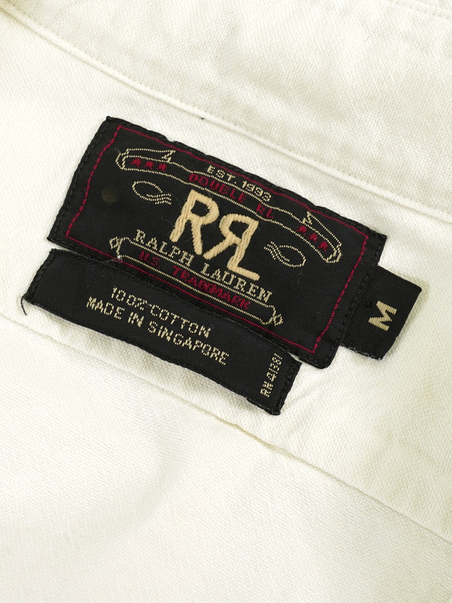 RRL 3点留め ボタンダウンシャツプルオーバー 100％コットン 表記(M)