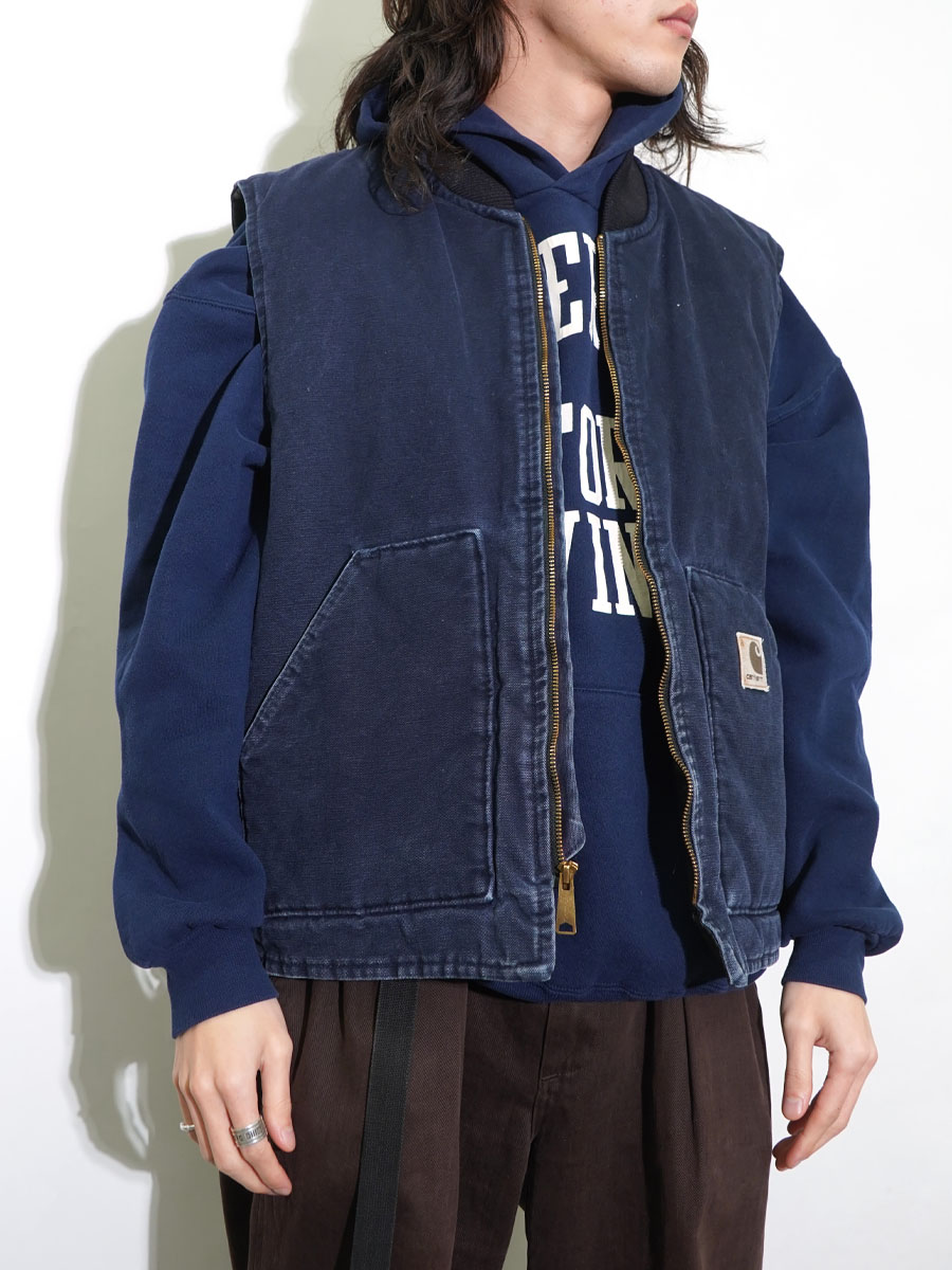カーハート　ダックベスト　ネイビー　usa Carhartt カーハートダックベストネイビー