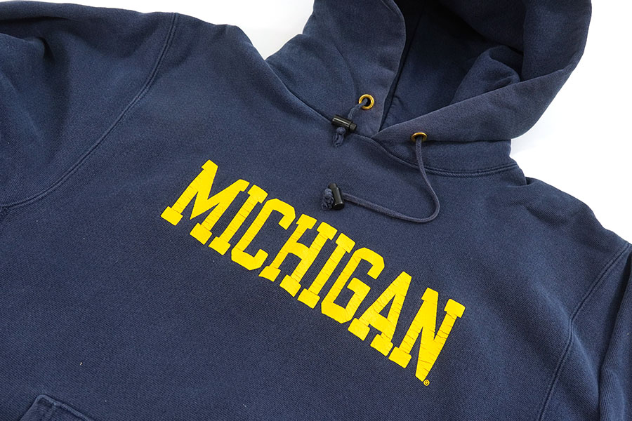 90's 刺繍タグ チャンピオンRWパーカ ''MICHIGAN'' 表記(XL) USA製