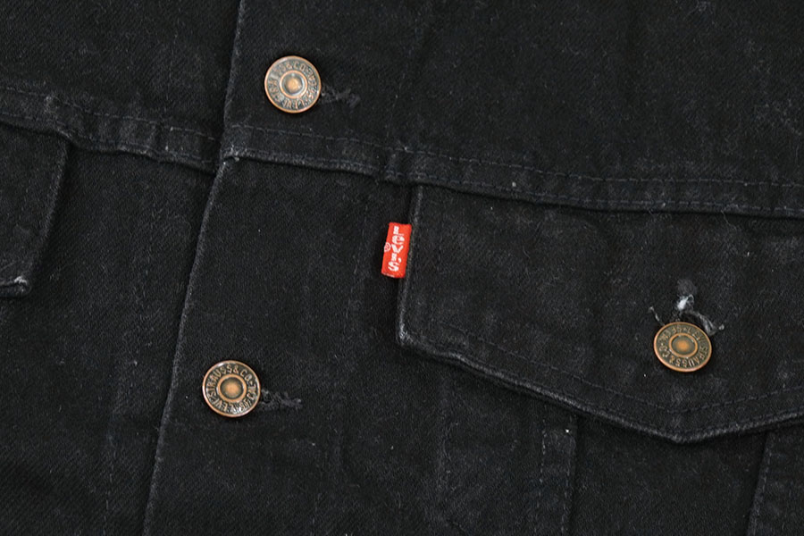 90's LEVI'S 70598 4ポケ ブラックデニムジャケット 表記(M