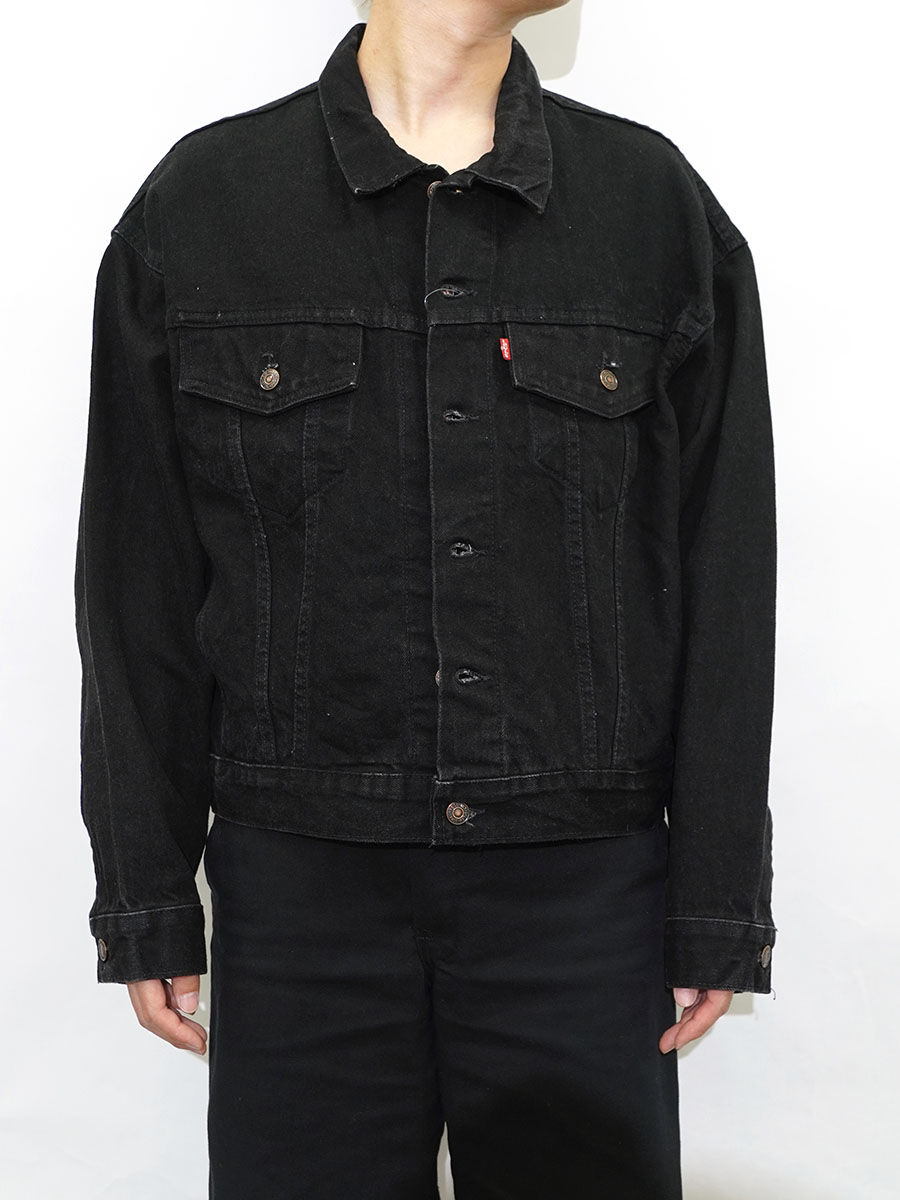 90's LEVI'S 70598 4ポケ ブラックデニムジャケット 表記(M