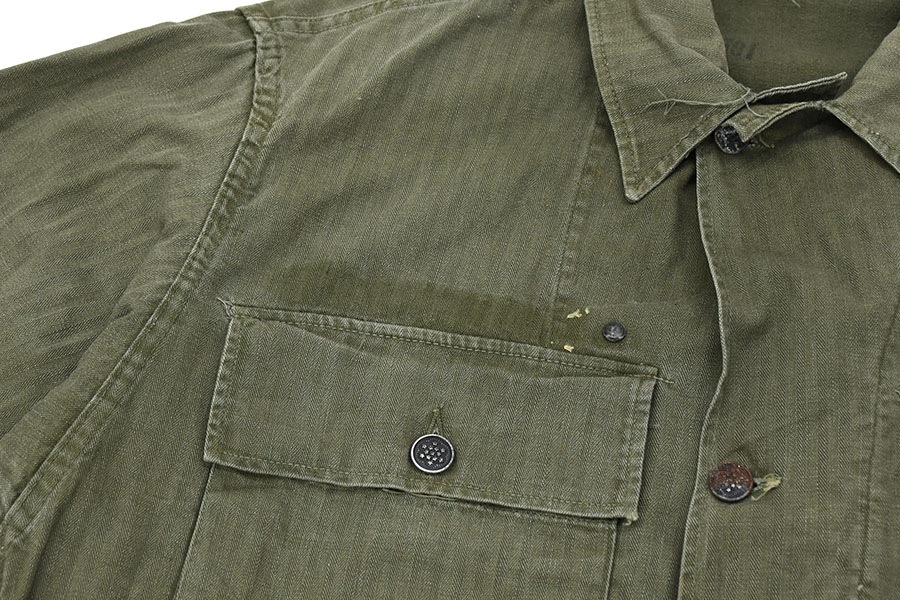 Mid 40s US Army M-43 HBT Jacket 13スターボタン 40's U.S.ARMY M-43 HBTジャケット 13スターボタン 表記(38R