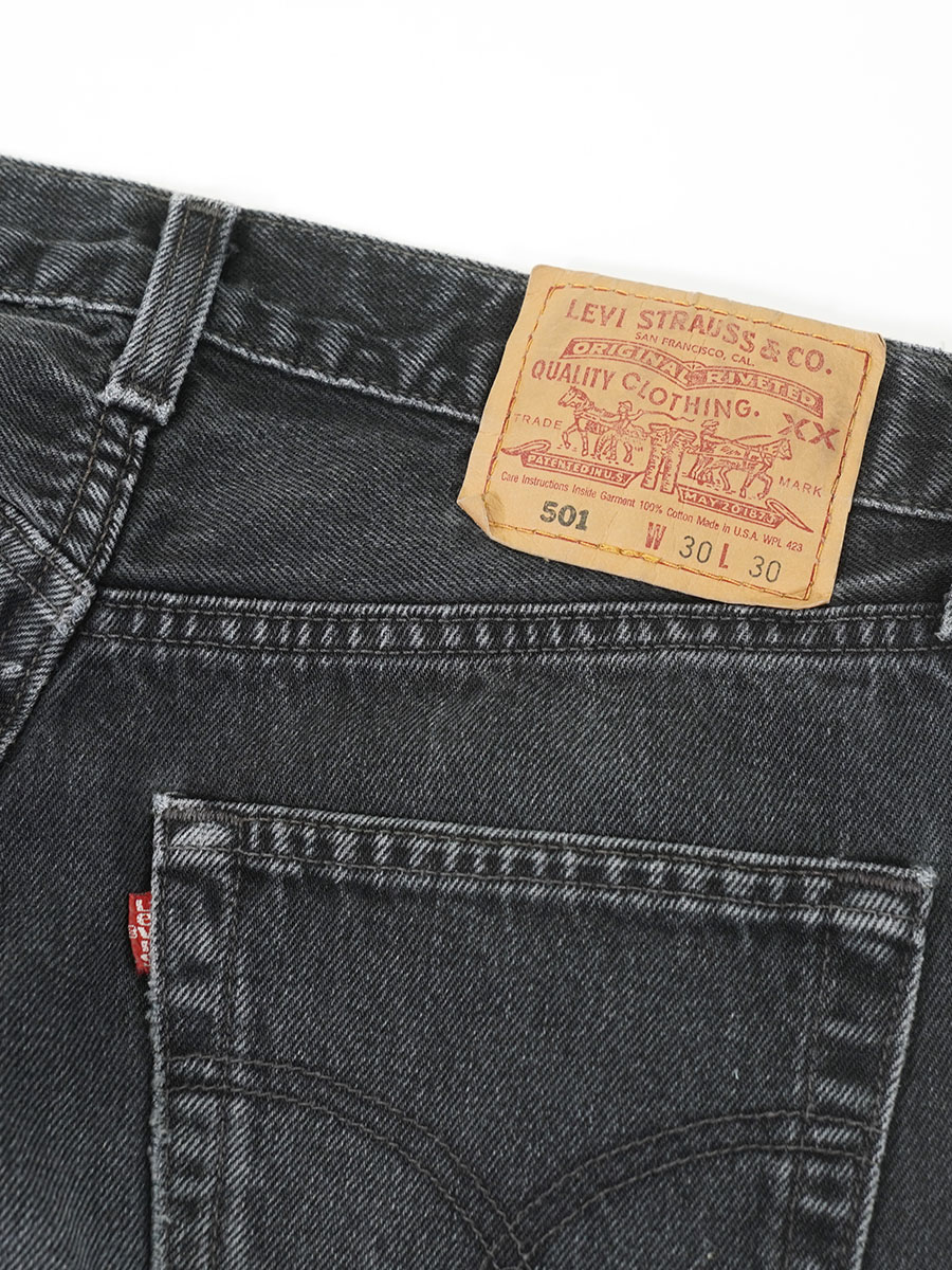 90'S～ LEVI'S 501 BLACK JEANS (SIZE. W30 L30) MADE IN USA