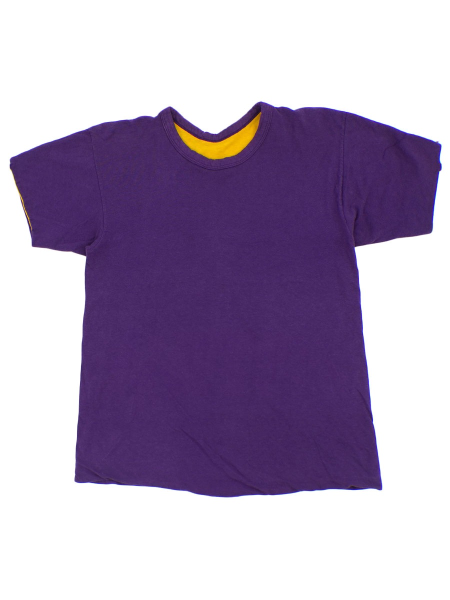 〜70s Champion リバーシブル Tシャツ XL 紫 黄 ヴィンテージ 70'S CHAMPION PLAIN REVERSIBLE T SHIRT PURPLE/YELLOW (SIZE.MEDIUM
