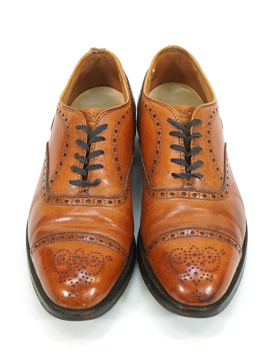 Brooks Brothers メダリオン 革靴 美品 USA製 BROOKS BROTHERS メダリオン レザーシューズ ブラウン 表記(7 1