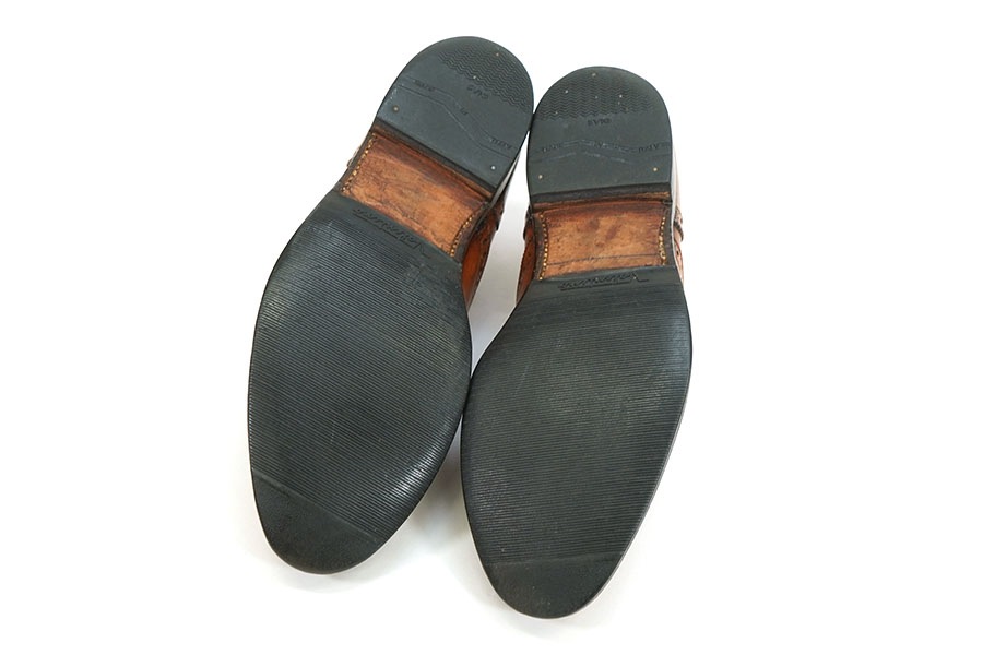 USA製 BROOKS BROTHERS メダリオン レザーシューズ ブラウン 表記(7 1