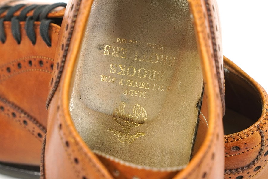 USA製 BROOKS BROTHERS メダリオン レザーシューズ ブラウン 表記(7 1