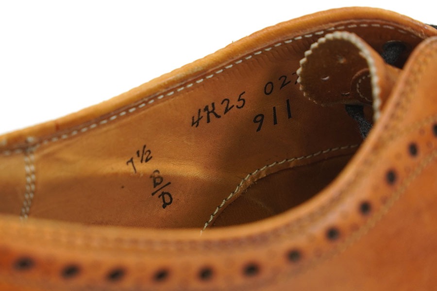 USA製 BROOKS BROTHERS メダリオン レザーシューズ ブラウン 表記(7 1