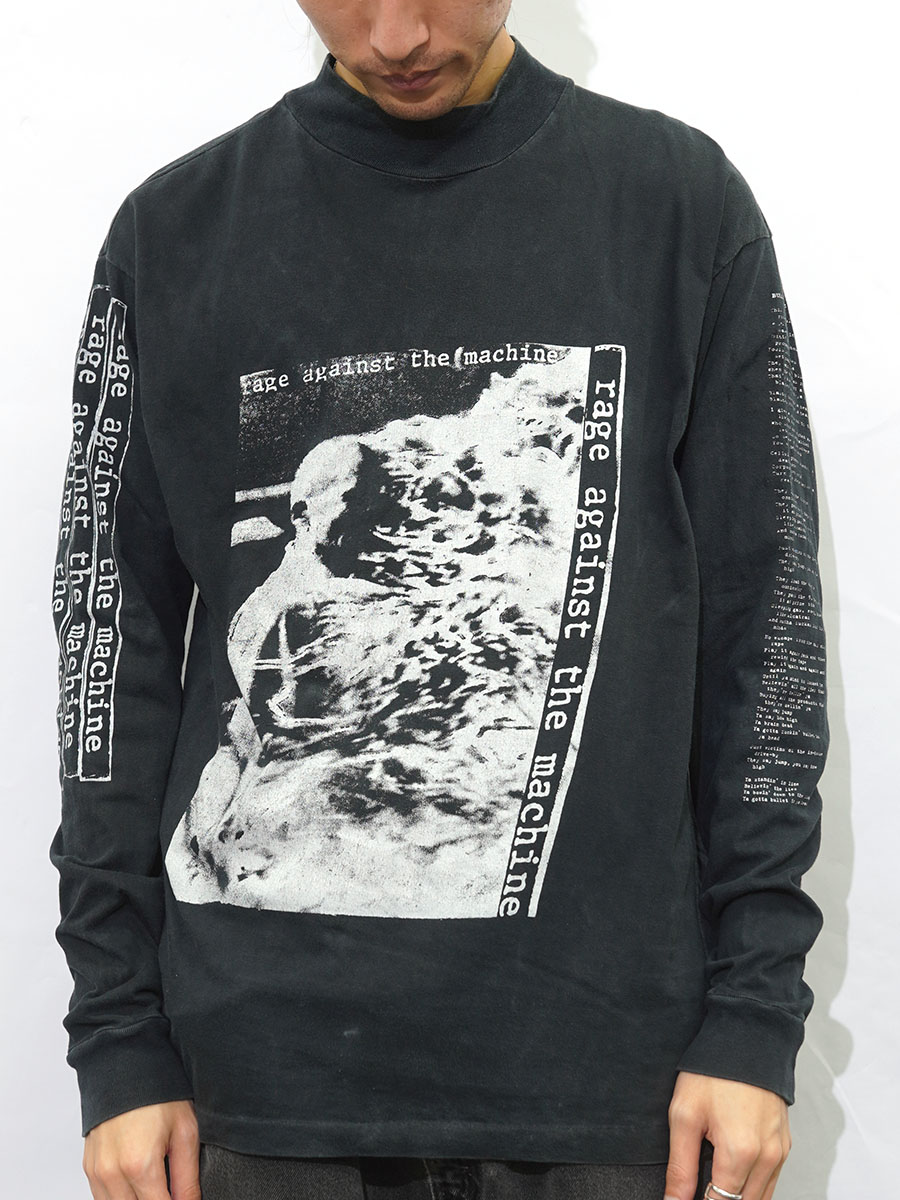 90's Super TEXIMP ''RAGE AGAINST THE MACHINE'' 両面袖プリント