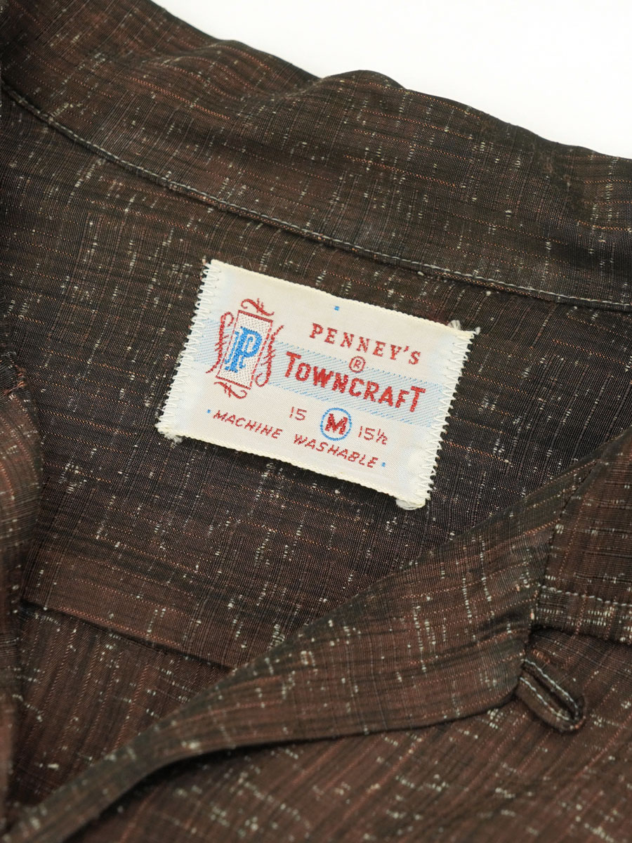 50'S PENNEY'S TOWNCRAFT KASURI RAYON SHIRT (SIZE.MEDIUM)