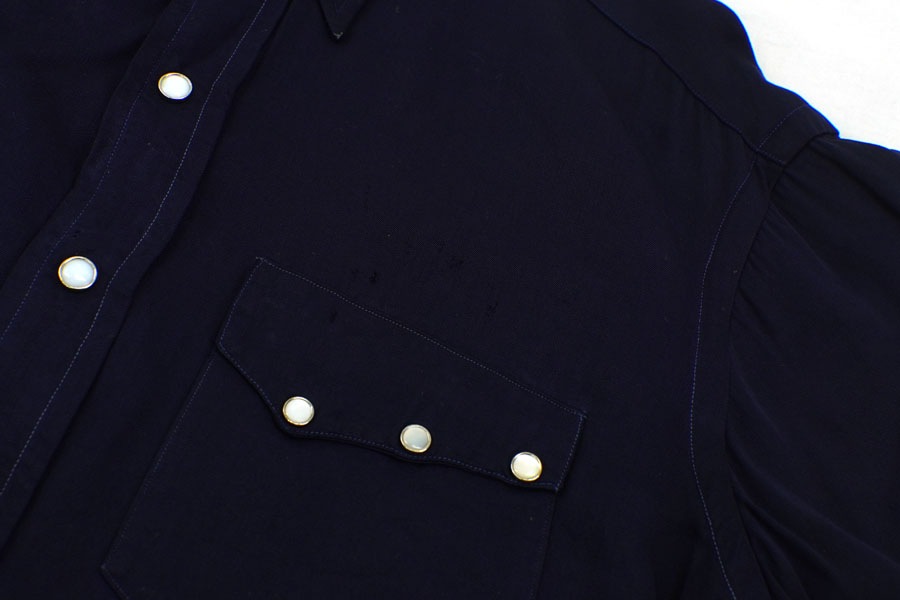50's Farnsby ''GUSTINE M.C'' レーヨンウエスタンシャツ AMAワッペン 実寸(15 1/2位)