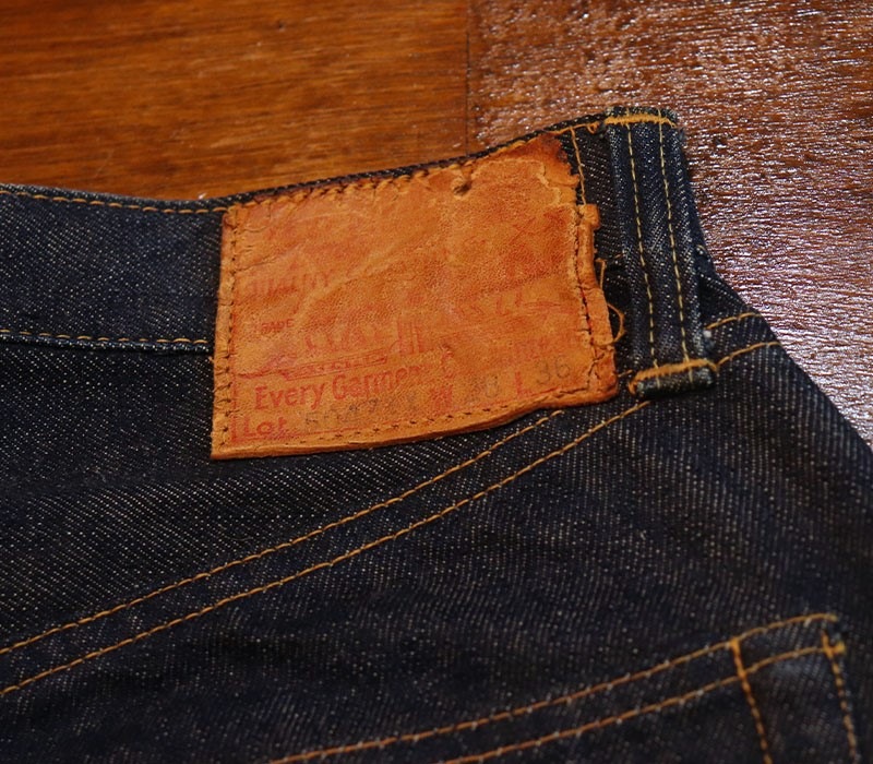 1950s LEVIS 504ZXX LEATHER , 1Wash , Size 28 X 34