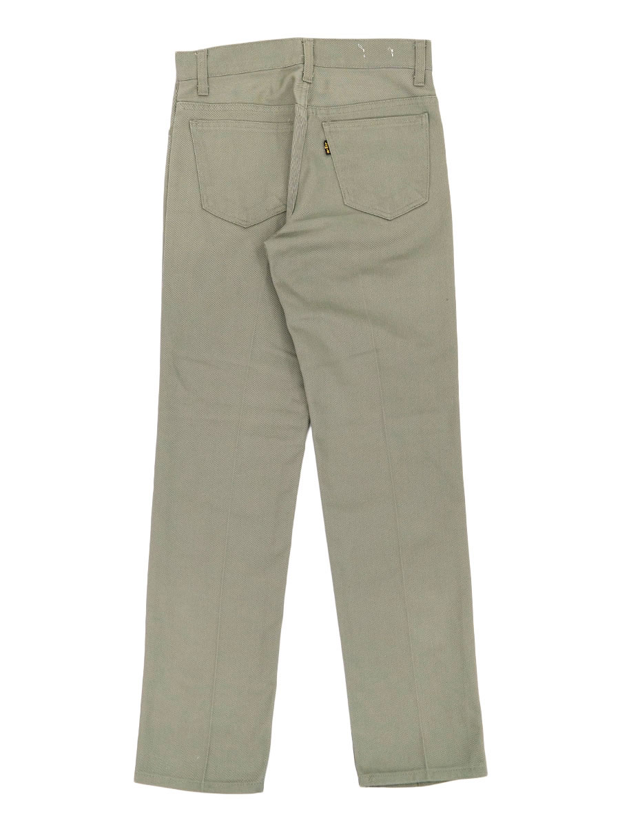 70'S LEVI'S STA-PREST BIG-E COTTON TWILL PANTS MOSS GREY (APPROX.W28 L28.5)