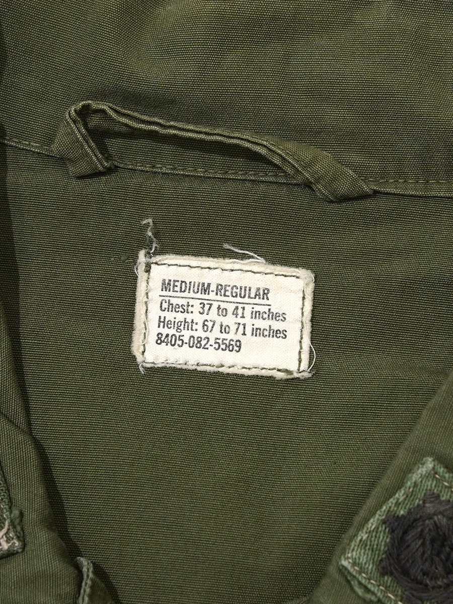 60s U.S.ARMY ジャングルファティーグジャケット 3rd ノンリップ 表記