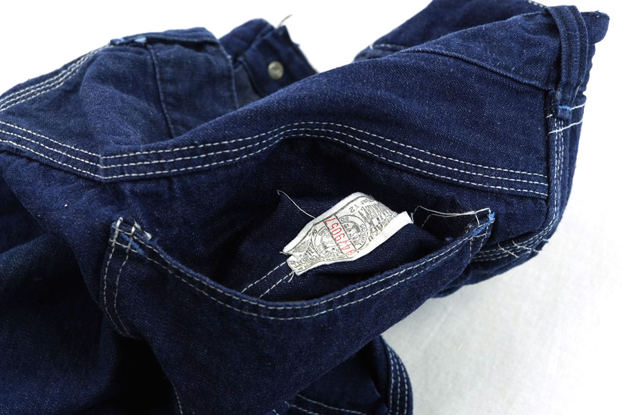 60's Sears VAT DYED DENIM ペインターパンツ 濃紺 実寸(41x29) | SOLD