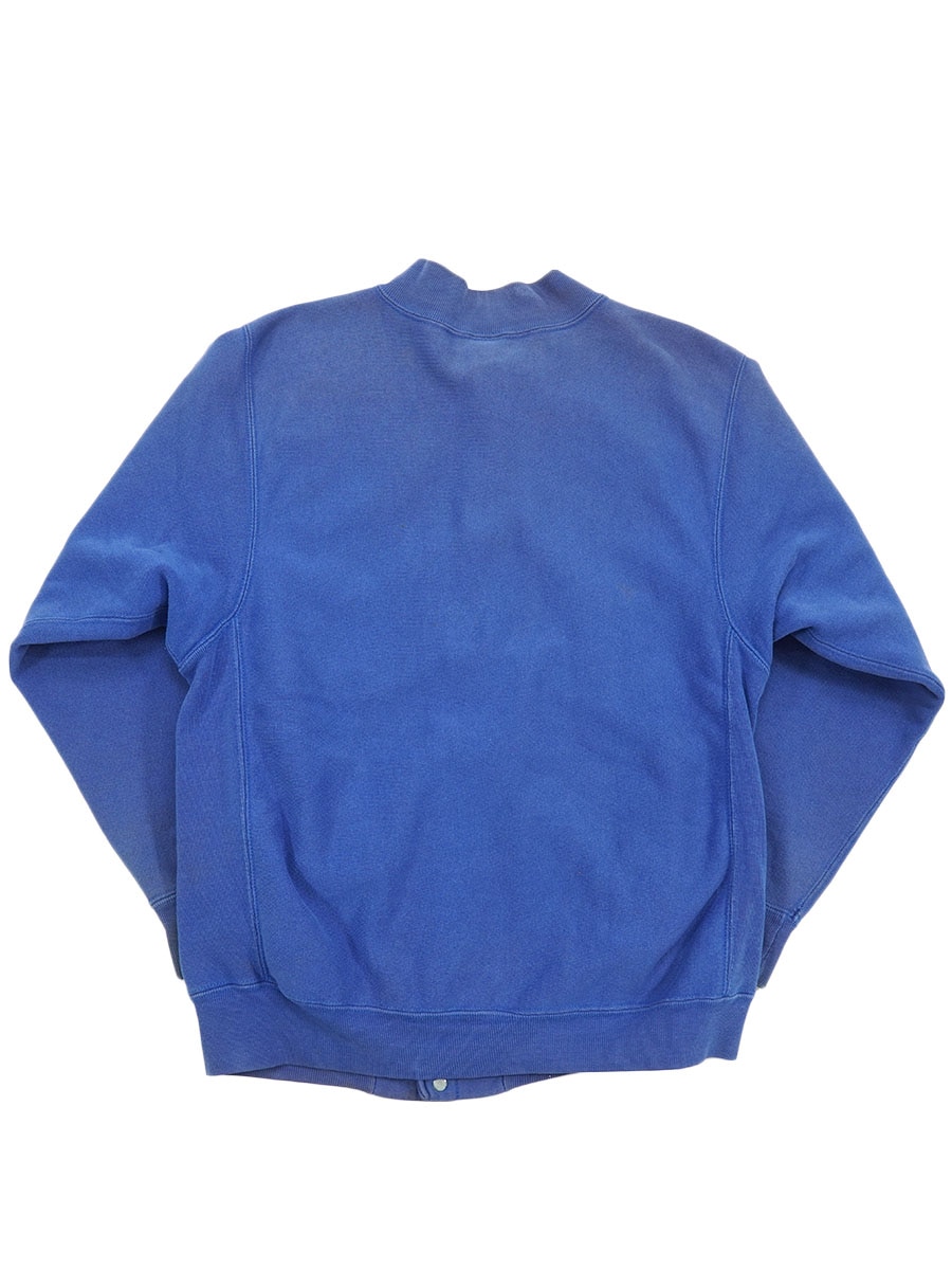 90'S CHAMPION REVERSE WEAVE FULL SNAP SWEAT CARDIGAN PLAIN ROYAL BLUE (SIZE.MEDIUM) MADE IN USA