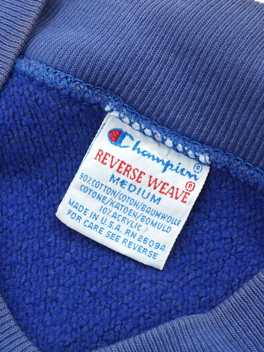 90'S CHAMPION REVERSE WEAVE FULL SNAP SWEAT CARDIGAN PLAIN ROYAL BLUE (SIZE.MEDIUM) MADE IN USA