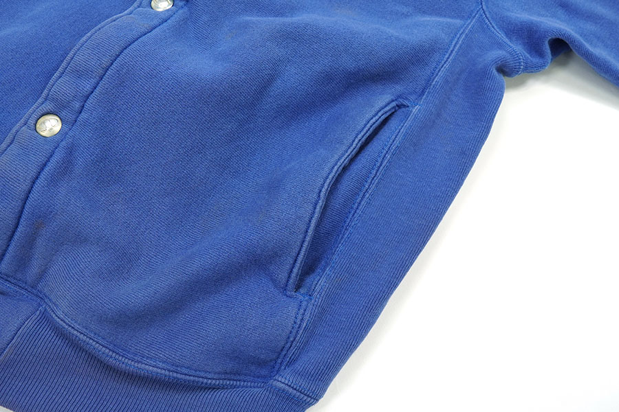 90'S CHAMPION REVERSE WEAVE FULL SNAP SWEAT CARDIGAN PLAIN ROYAL BLUE (SIZE.MEDIUM) MADE IN USA