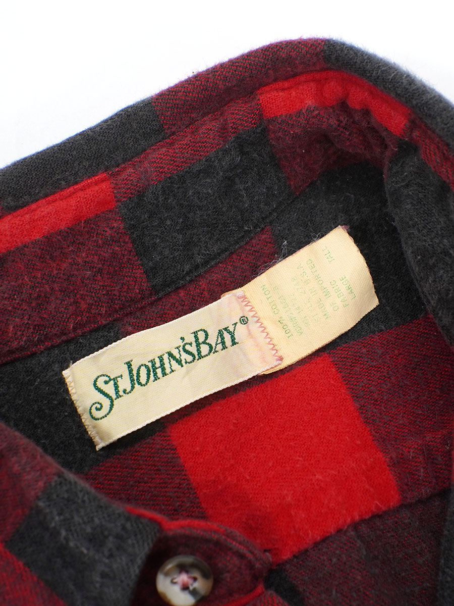 St ANDREWS 赤黒チェック セーター M メンズのニット/セーター（レッド/赤色系・チェック柄