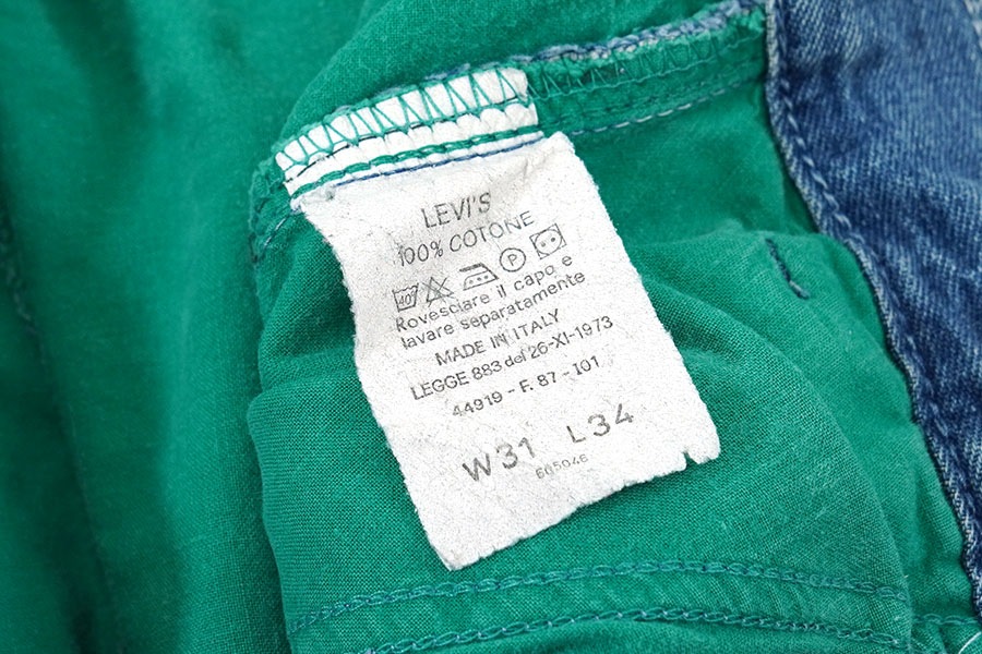 80's～ LEVI'S 2タック デニムスラックス 裏地付き 表記(W31 L34) イタリア製
