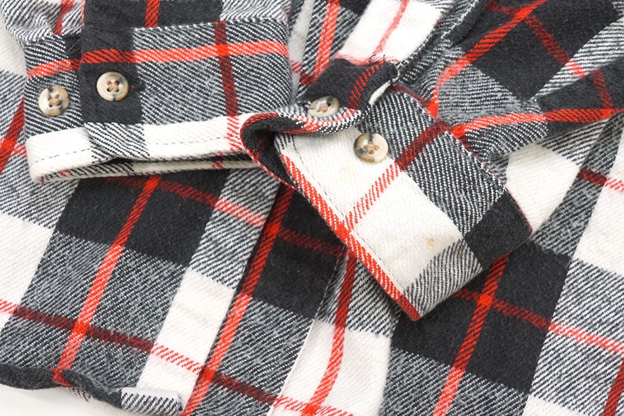 80'S BIG MAC×ST JOHN'S BAY PLAID FLANNEL SHIRT (SIZE. LARGE-TALL